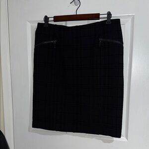 Alfani Dark Grid Pencil Skirt